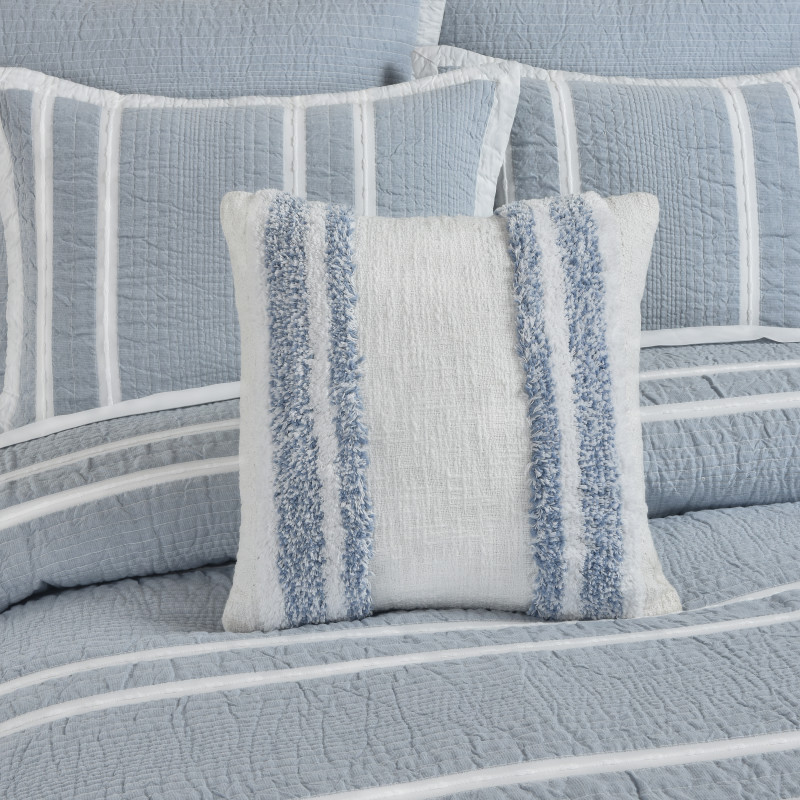 Sky Blue 18inch Square Decorative Throw Pillow