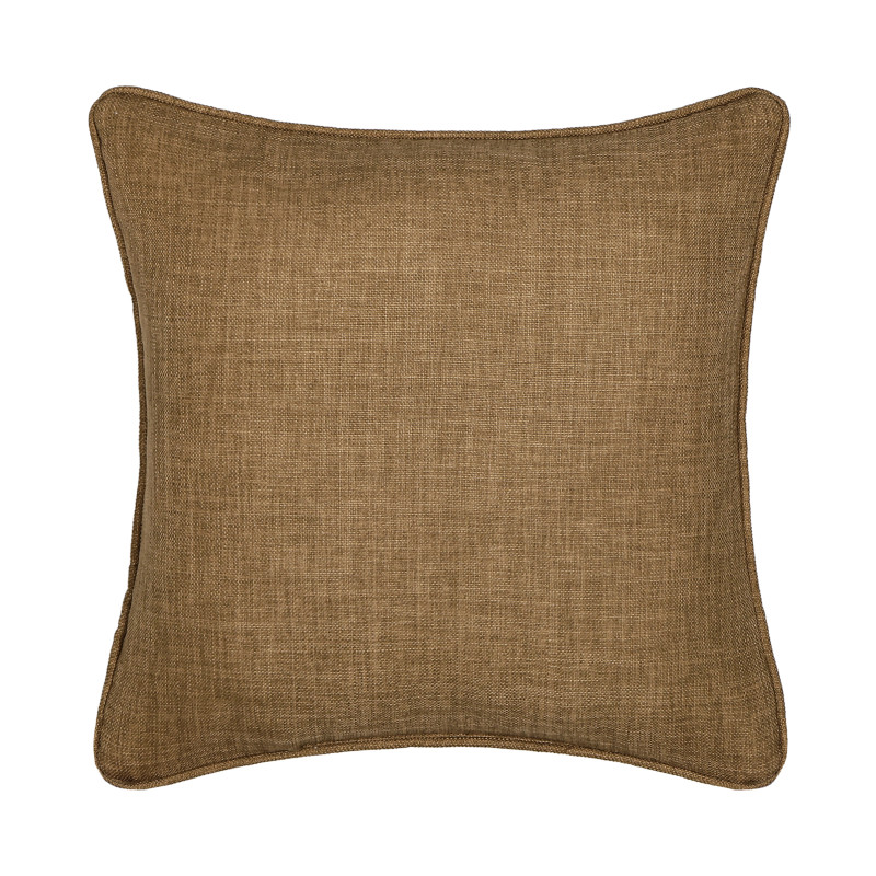 Apricot 18inch Square Embellished Decorative Throw Pillow