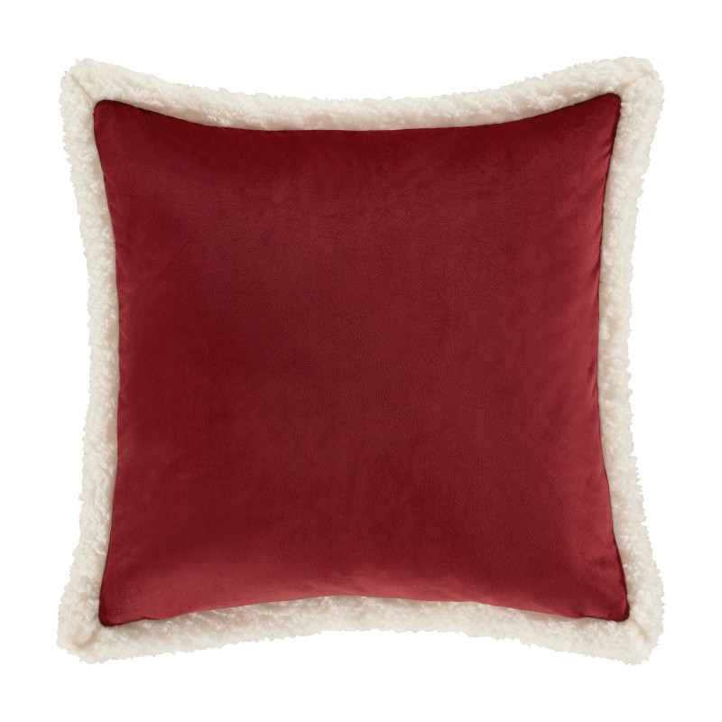 Crimson 18inch Square Quilted Decorative Throw Pillow