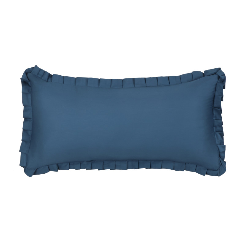 Dark Blue Quilted Boudoir Decorative Throw Pillow