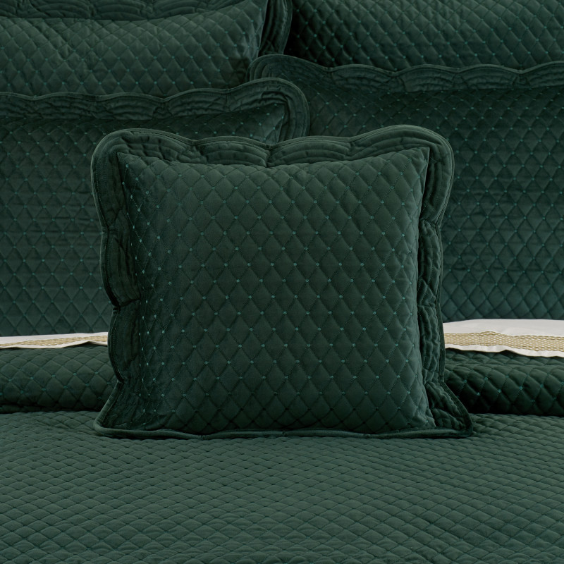 Evergreen 18inch Square Quilted Decorative Throw Pillow