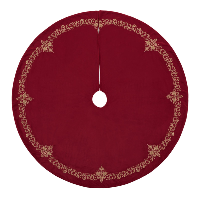 Crimson Christmas Tree Skirt