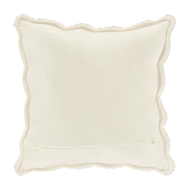 Winter White 18inch Square Quilted Decorative Throw Pillow
