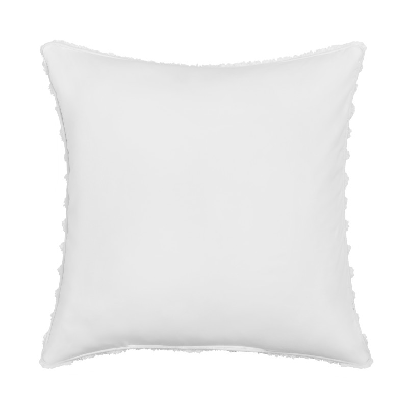 White 20inch Square Decorative Throw Pillow