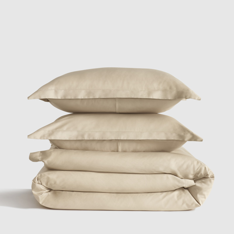 Pale Gold Full/Queen Duvet Cover 3Pc. Set