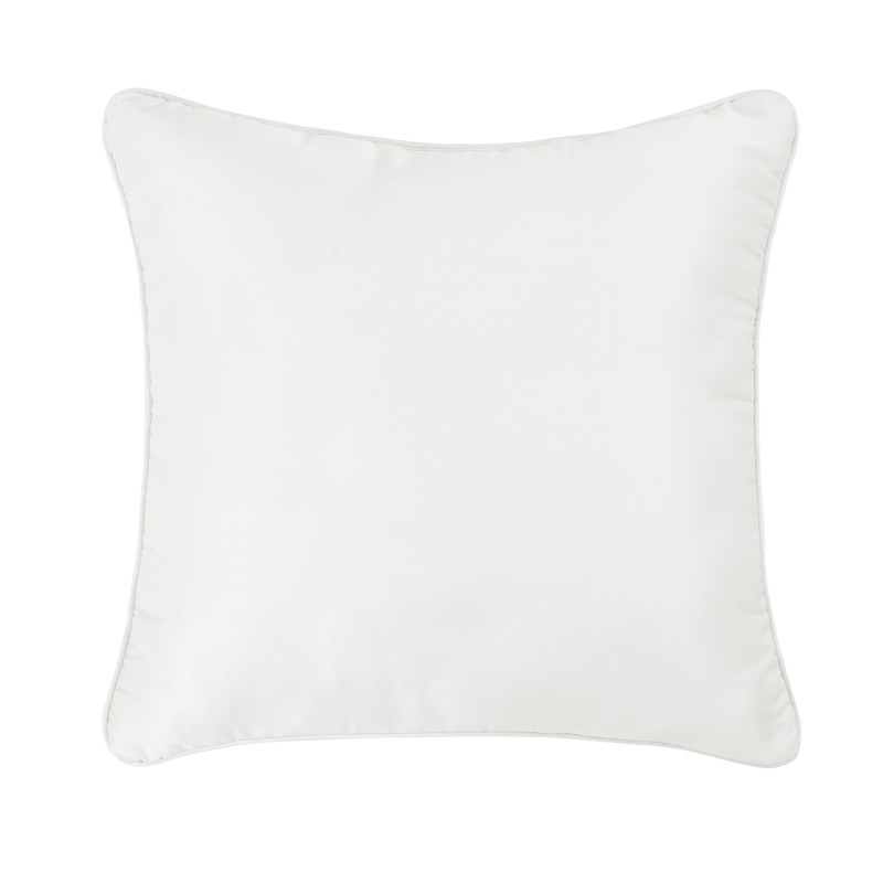 Ivory 20inch Square Quilted Decorative Throw Pillow