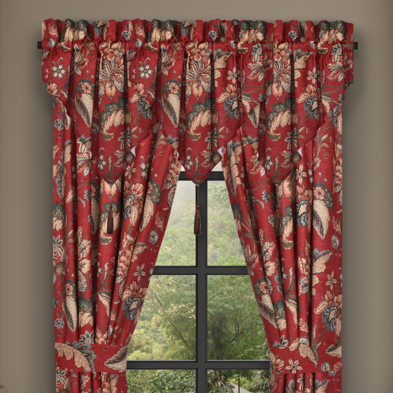 Red Window Ascot Valance