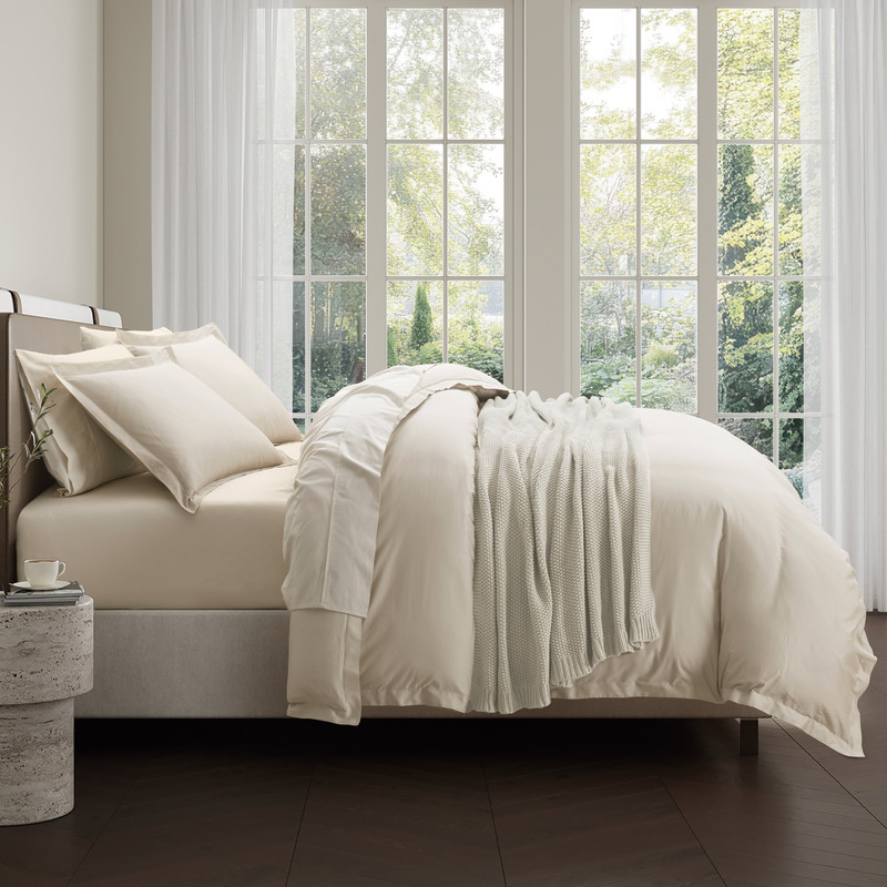 Parchment King/Cal King Duvet Cover 3Pc. Set