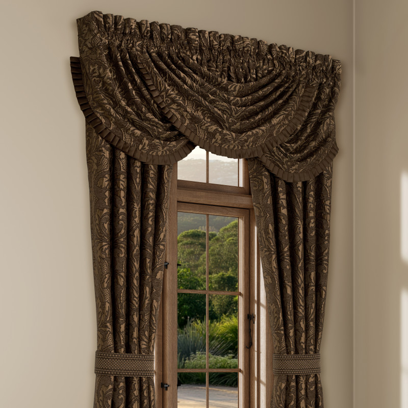Mocha Window Waterfall Valance