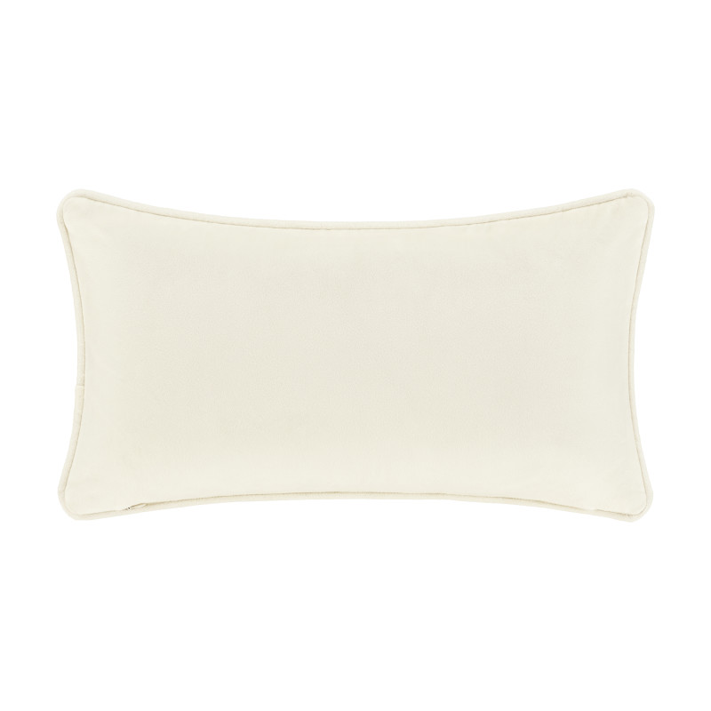 Winter White Boudoir Embellished Decorative Throw Pillow