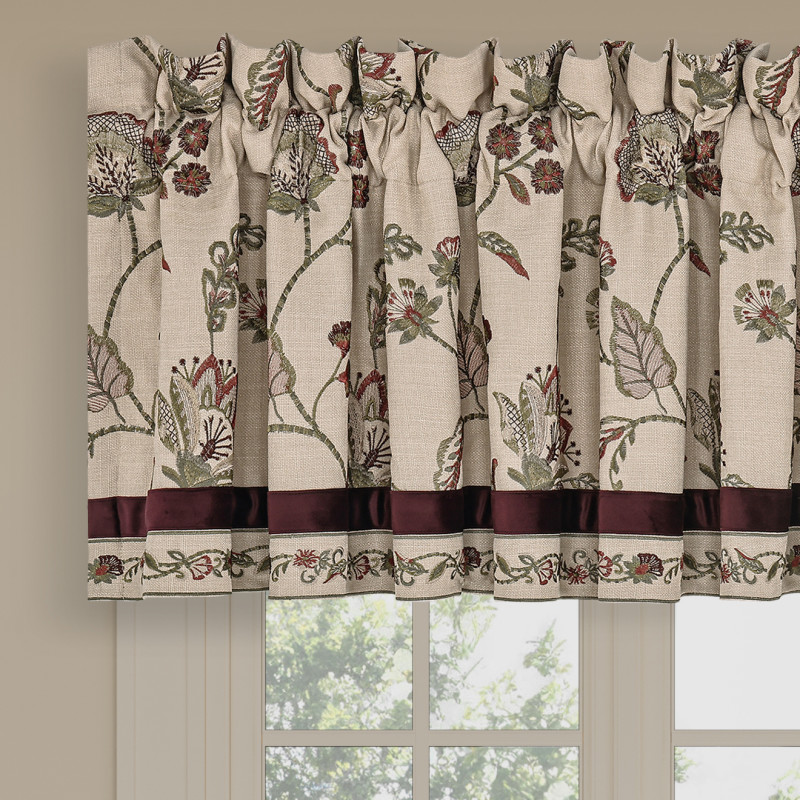 Red Window Straight Valance