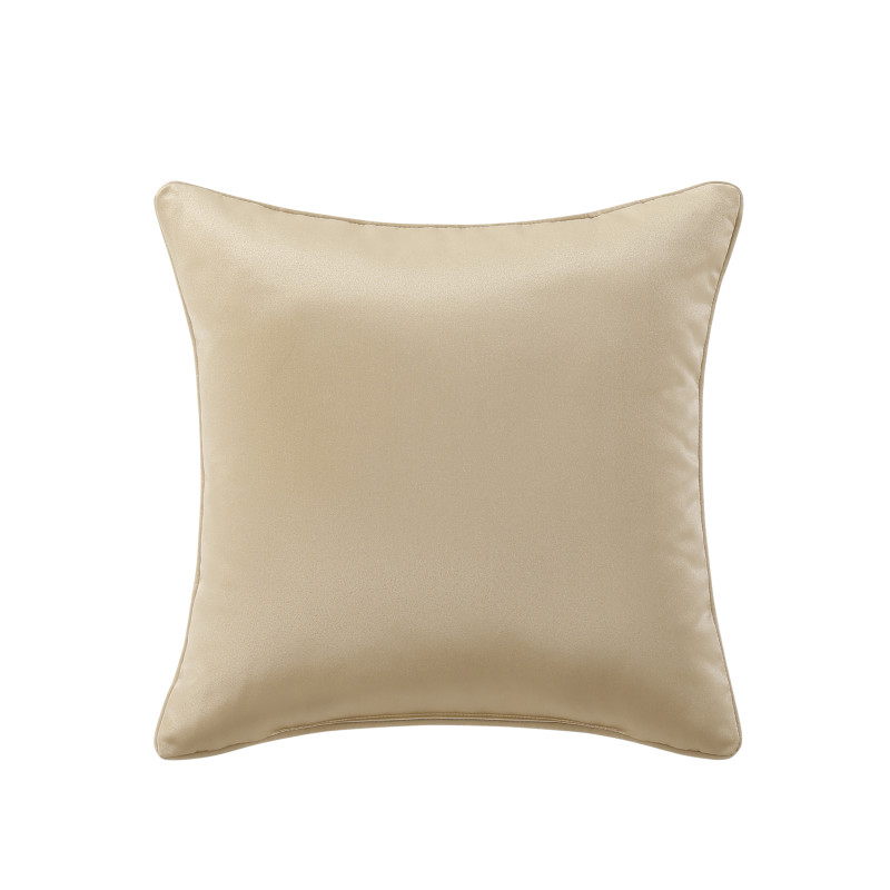 Gold 20inch Square Embellished Decorative Throw Pillow