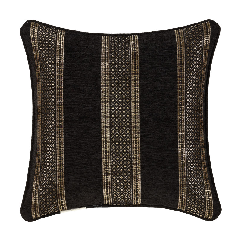 Black 20inch Square Decorative Throw Pillow