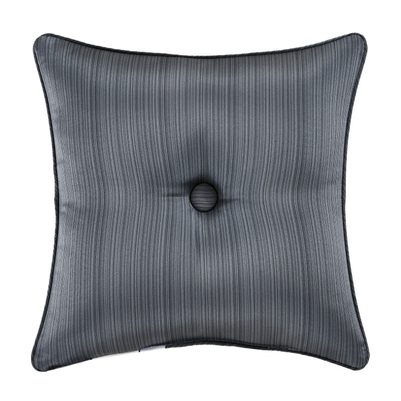 Blue 18inch Square Embellished Decorative Throw Pillow