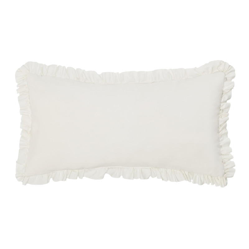 Ivory Quilted Boudoir Decorative Throw Pillow