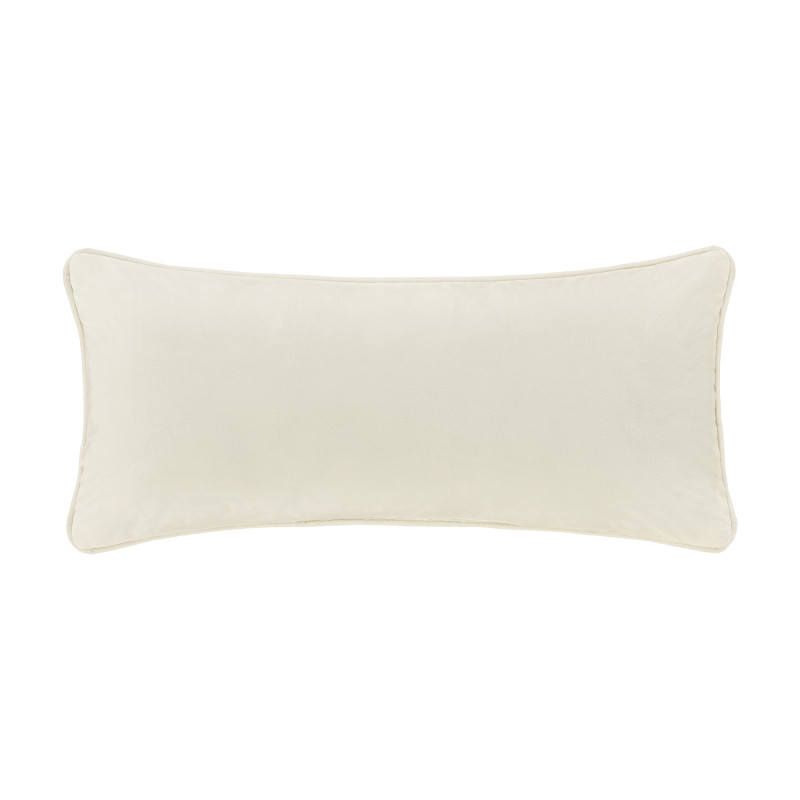 Winter White Quilted Boudoir Decorative Throw Pillow