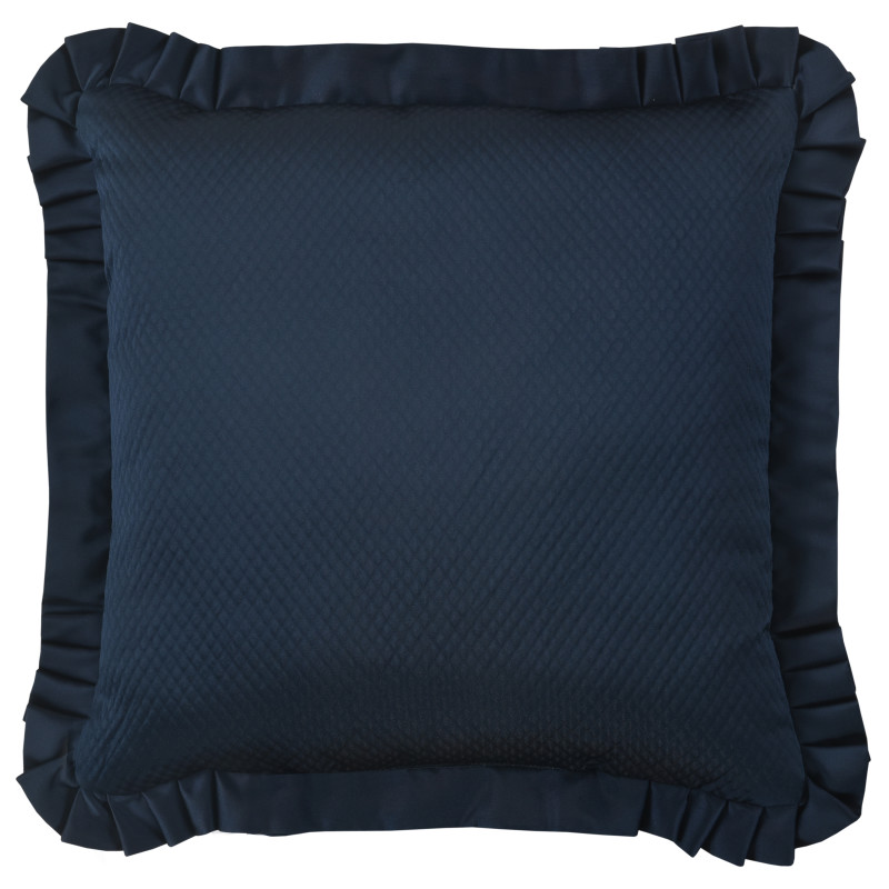 Navy 20inch Square Embellished Decorative Throw Pillow