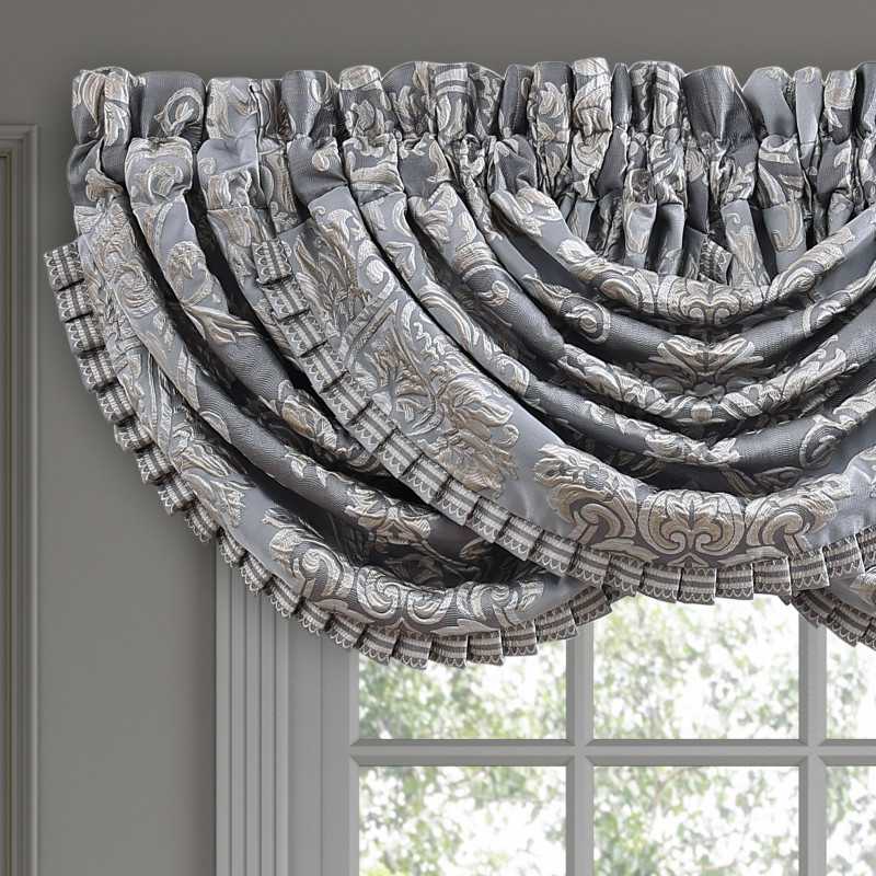 Powder Blue Window Waterfall Valance