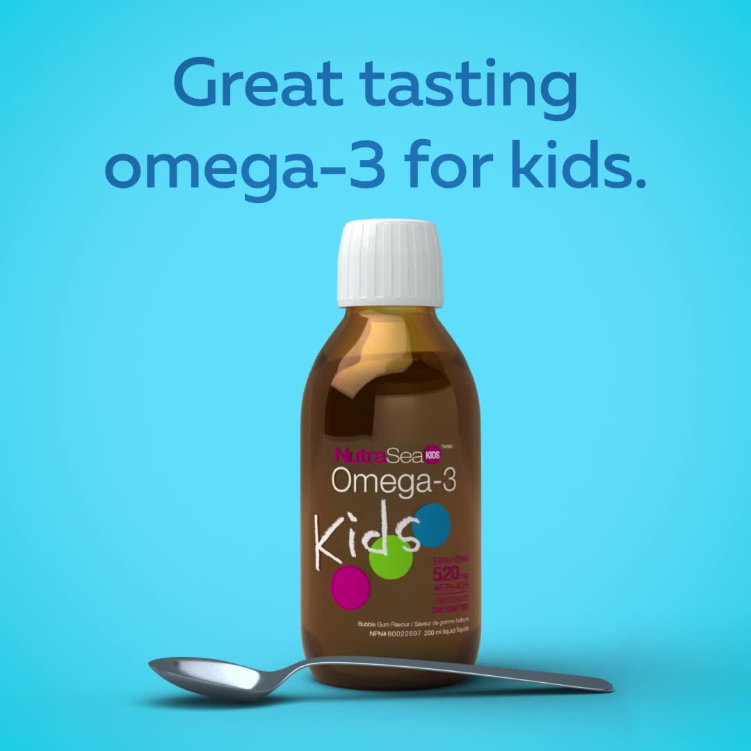 Promotional Video for NutraSea® Kids™ Omega-3, Bubblegum / 6.8 fl oz (200 ml)