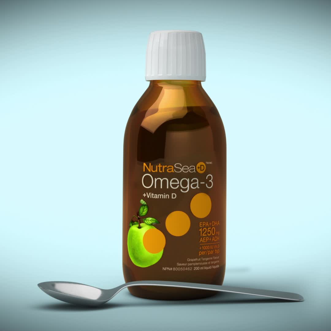 Promotional Video for NutraSea+DMC Oméga-3, Pomme croquante / 200 mL (6,8 oz liq.)