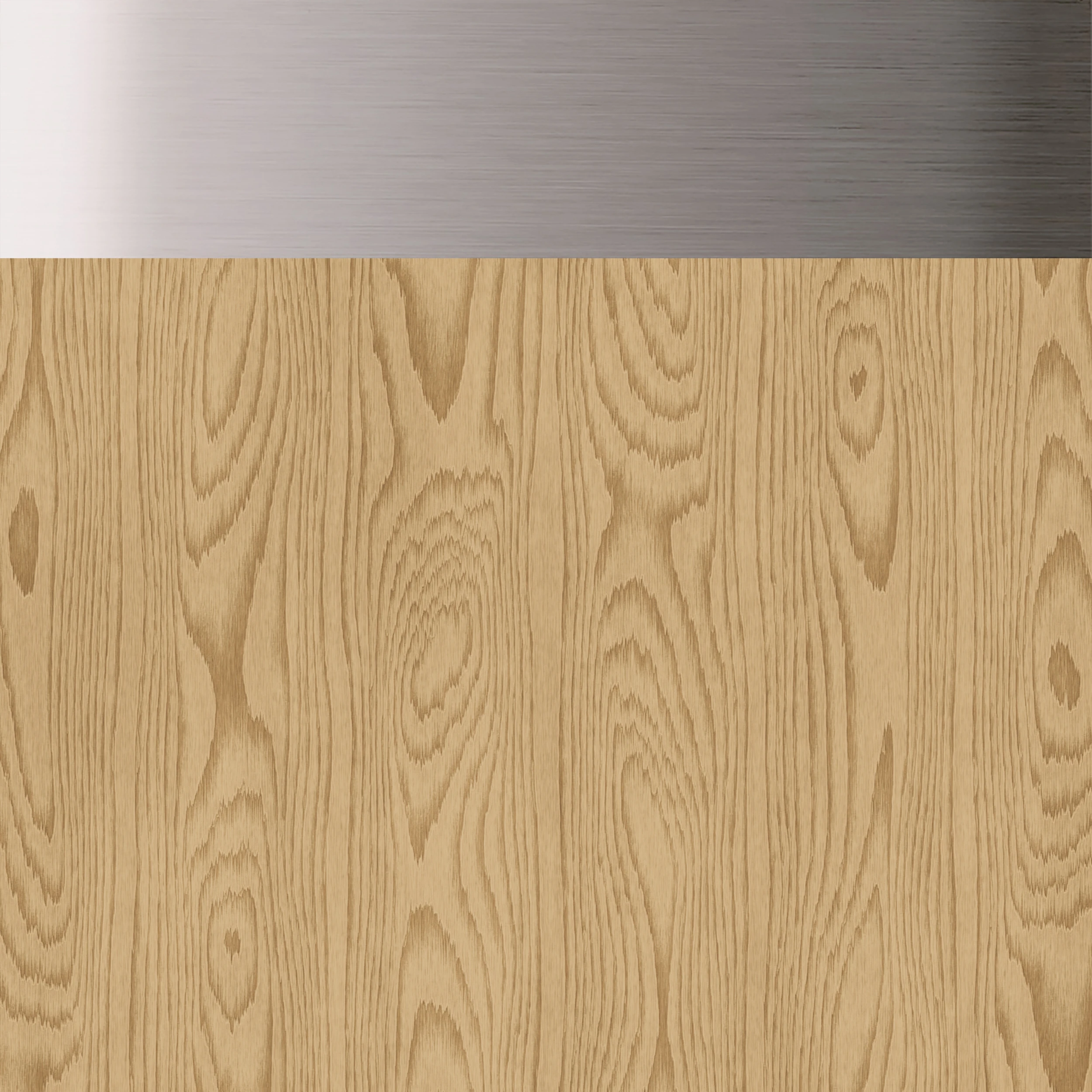 Tanned Oak with Brushed Nickel Trim