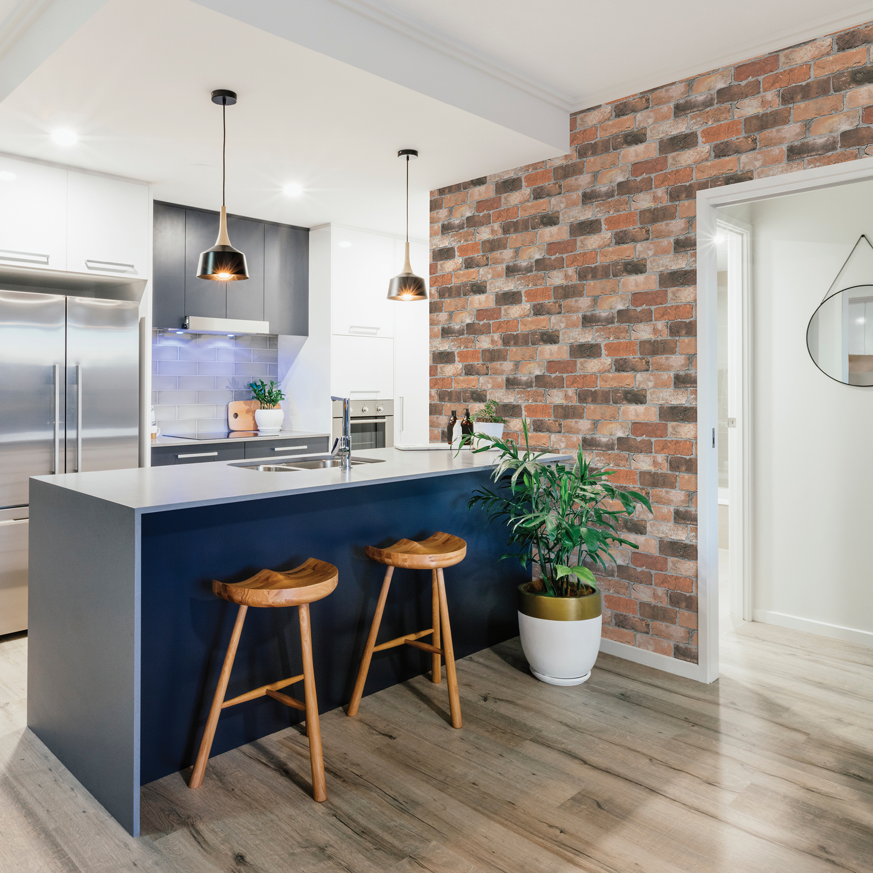 Cody Rust Reclaimed Bricks Wallpaper | York Design Group Product Catalog