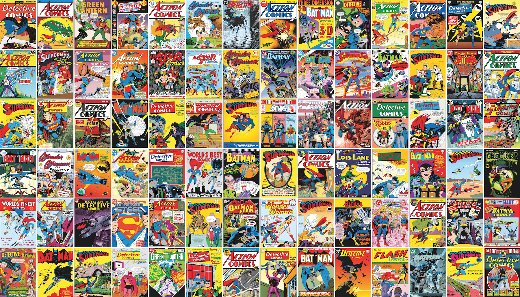 Classic DC Comics Covers Peel & Stick Wall Mural | York Design Group ...