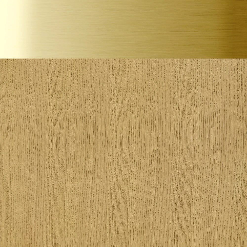 Honey Oak with Brushed Gold Trim