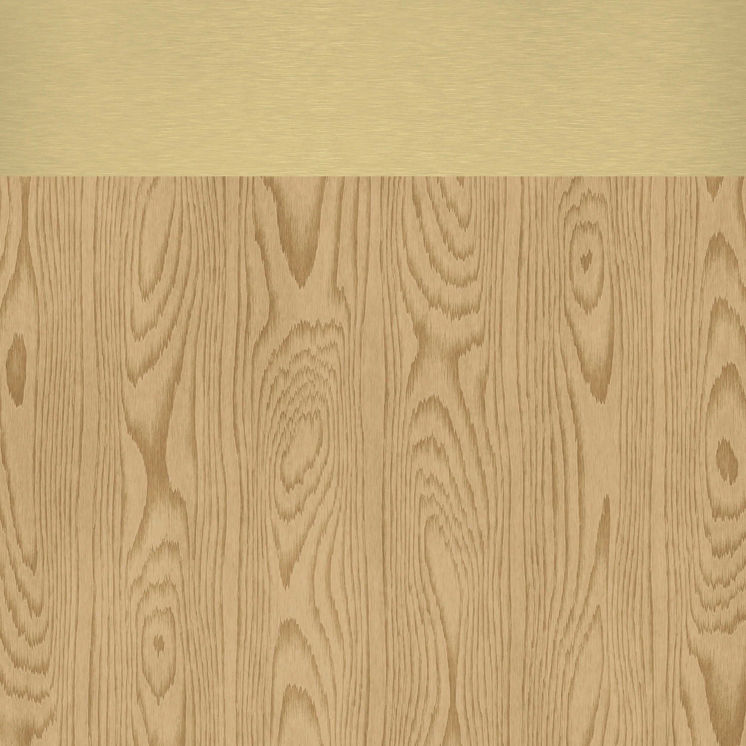 Tanned Oak with Brushed Gold Trim