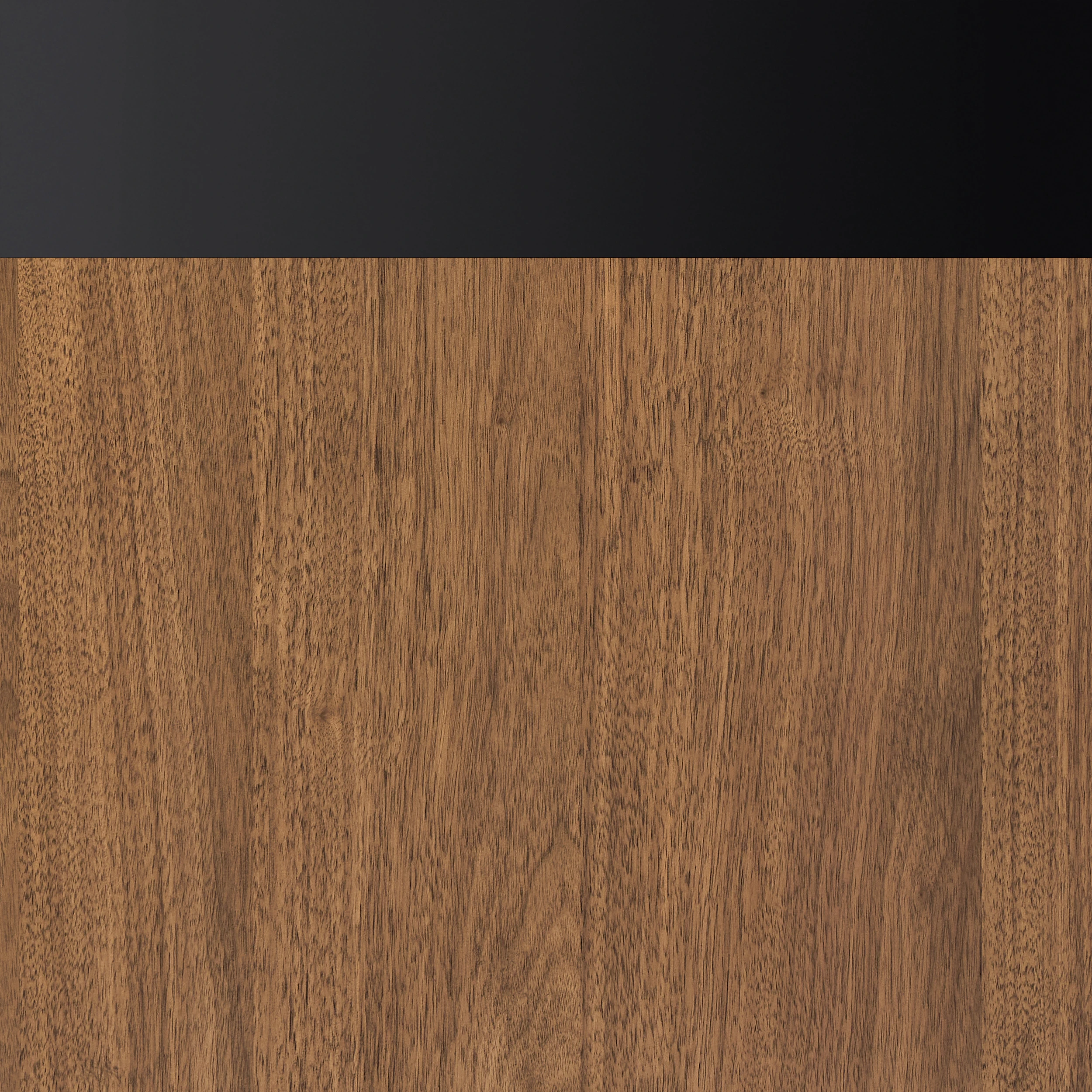 Toasted Walnut with Matte Black Trim