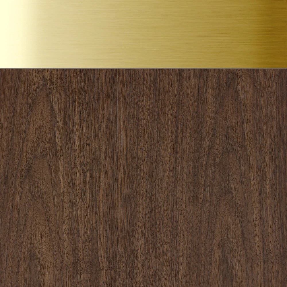 Dark Walnut with Brushed Gold Trim