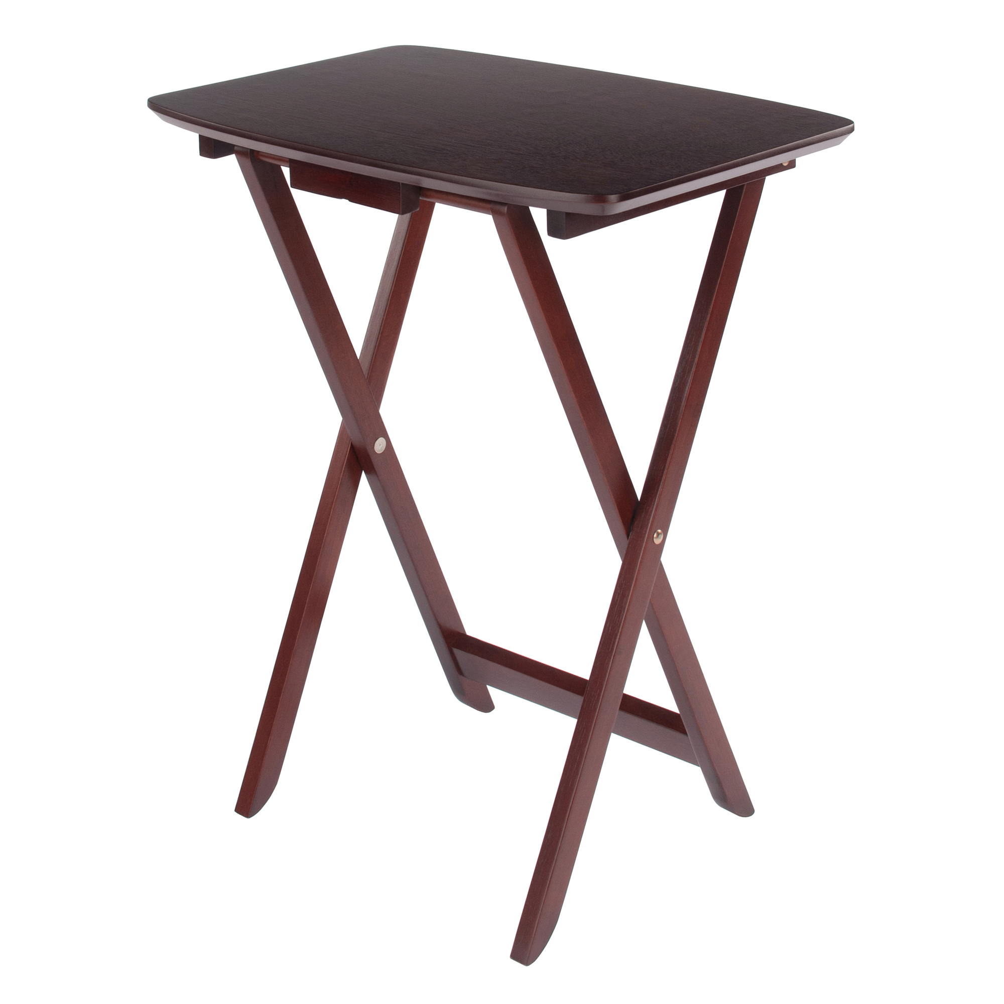 Darlene 2-Pc Snack Tables, Walnut - Winsome Wood