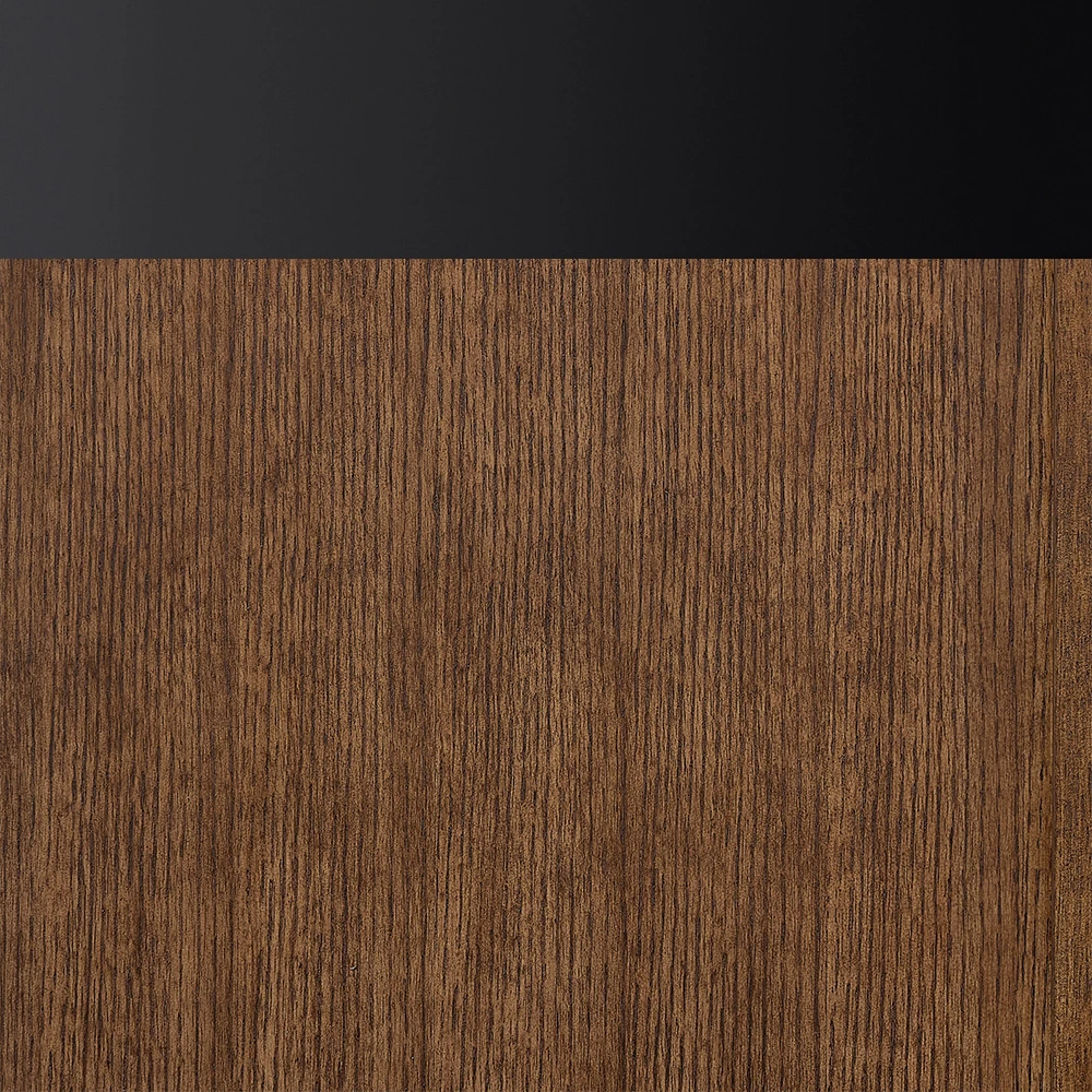 Dark Oak with Matte Black Trim