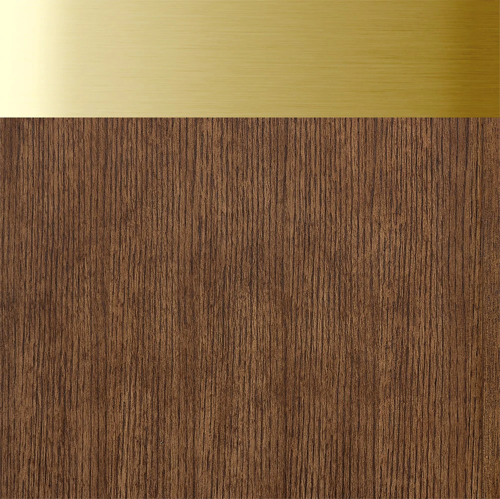 Dark Oak with Brushed Gold Trim
