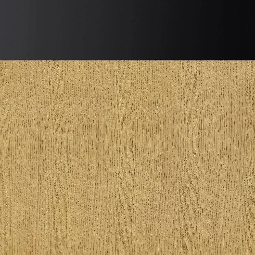 Honey Oak with Matte Black Trim
