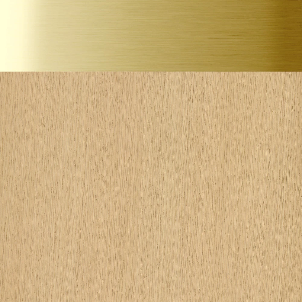 Rift Oak with Brushed Gold Trim