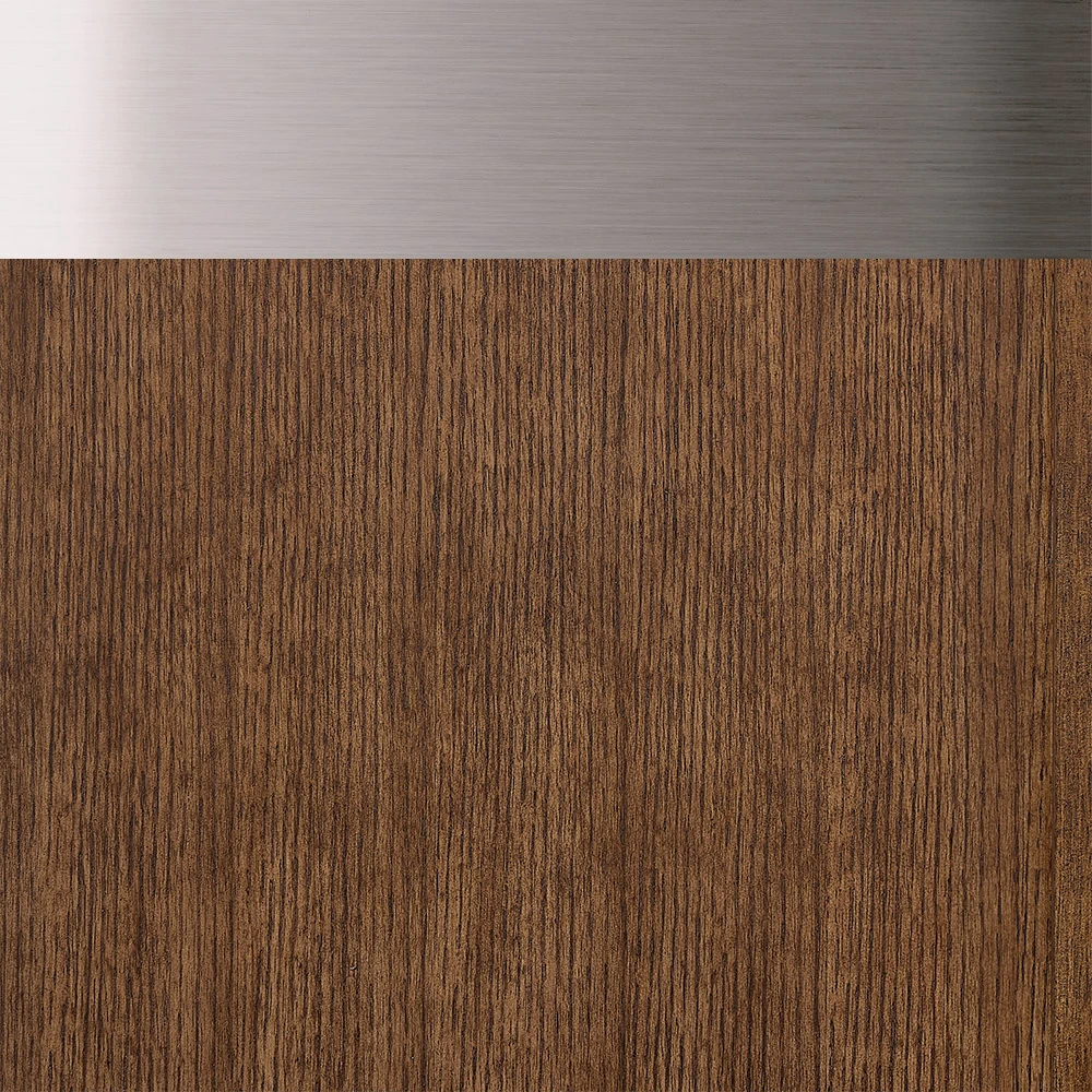 Dark Oak with Brushed Nickel Trim