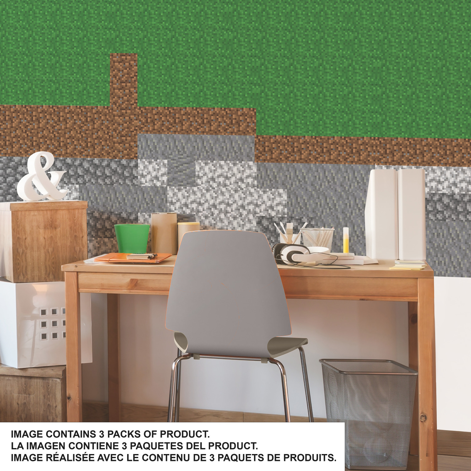 Minecraft Block Strips Peel & Stick Wall Decals | York Design Group ...
