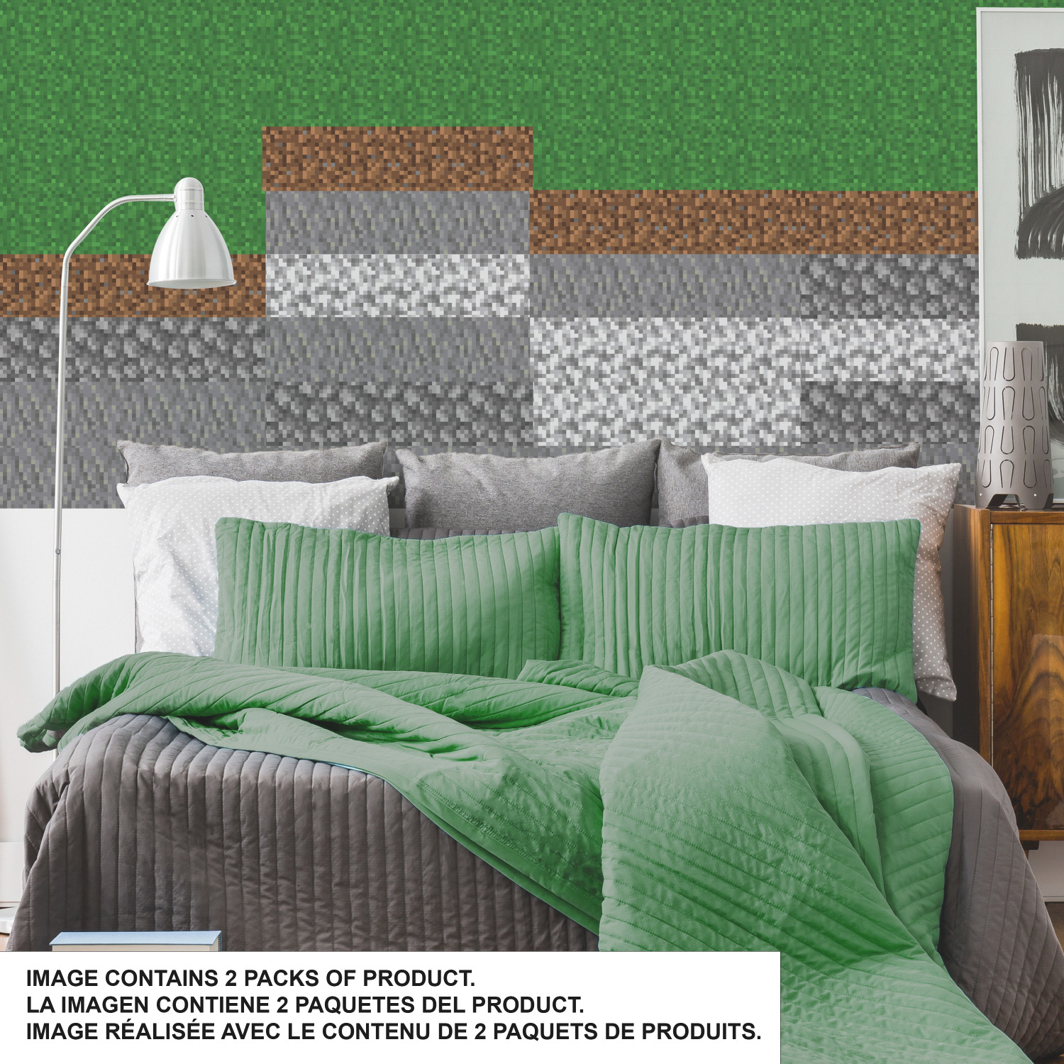 Minecraft Block Strips Peel & Stick Wall Decals | York Design Group ...