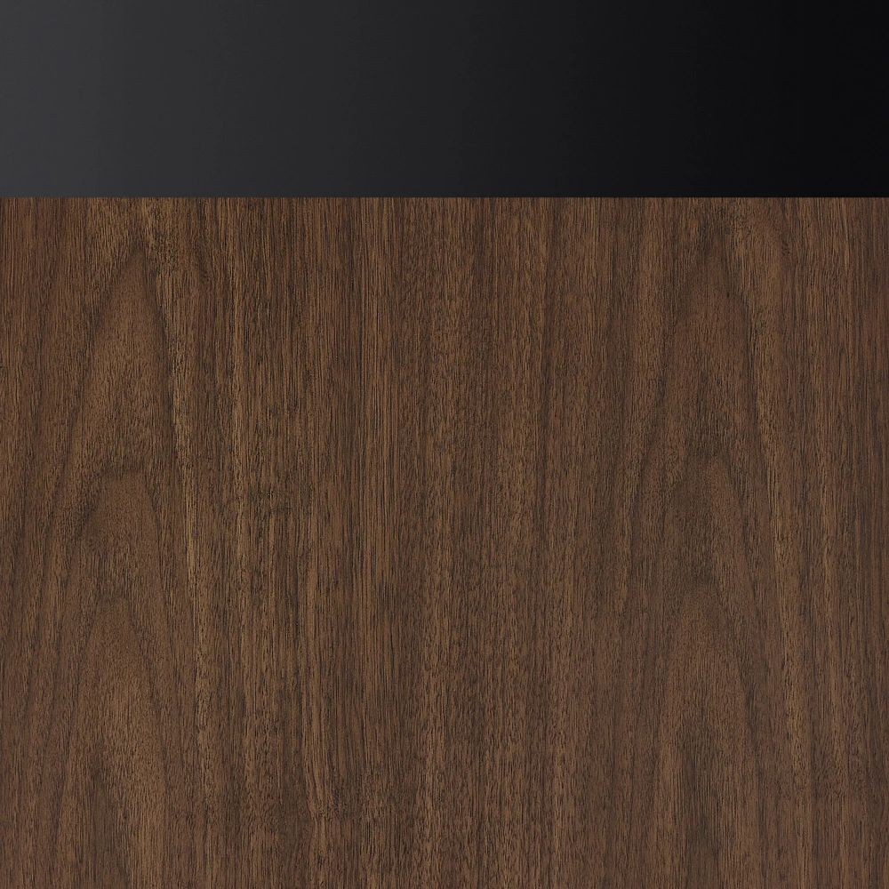 Dark Walnut with Matte Black Trim