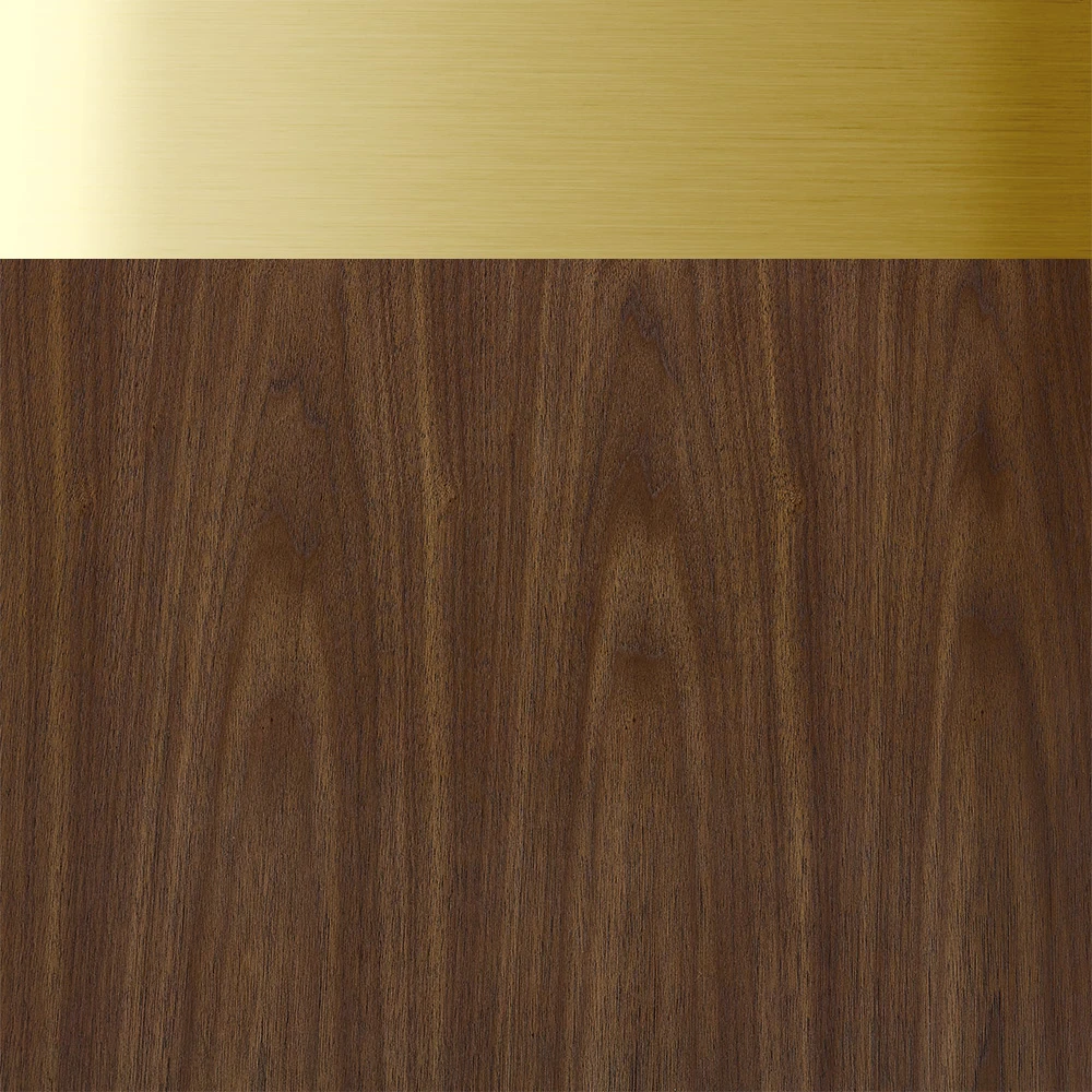 Dark Walnut with Brushed Gold Trim