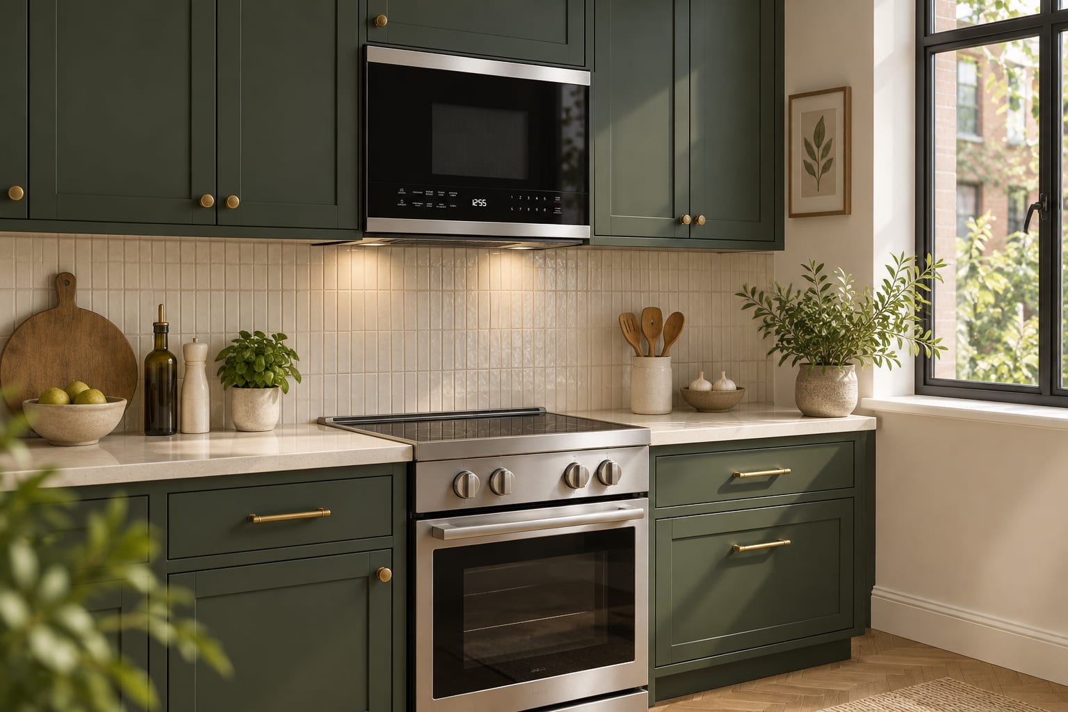 24-inch over-the-range microwave in a kitchen
