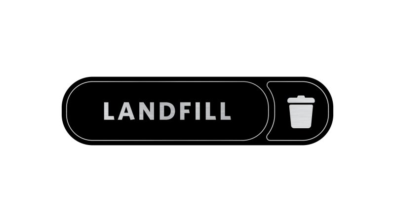 Waste Stream Labels - Discrete Version C | Rubbermaid Commercial Products