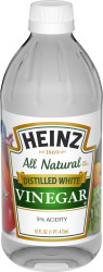 Heinz All Natural Distilled White Vinegar 5% Acidity, 16 fl oz Bottle image