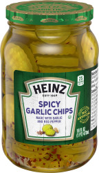 Heinz Spicy Garlic Chips with Garlic & Red Pepper, 16 fl oz Jar image