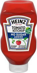 Heinz Tomato Ketchup with No Sugar Added, 29.5 oz Bottle image
