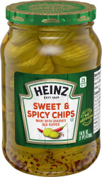 Heinz Sweet & Spicy Chips with Crushed Red Pepper, 16 fl oz Jar image