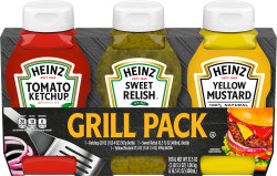 Heinz Tomato Ketchup, Sweet Relish & 100% Natural Yellow Mustard Picnic Pack, 3 ct Pack image