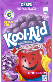 KOOL-AID Grape Drink Mix Unsweetened 0.14 oz Packet