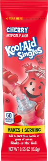 KOOL-AID SINGLES Cherry Soft Drink Mix 0.55 oz Packet